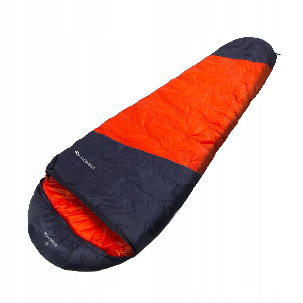 Péřový spacák Warmlite 600 Orange Bergson do -12 stupňů, přírodní peří