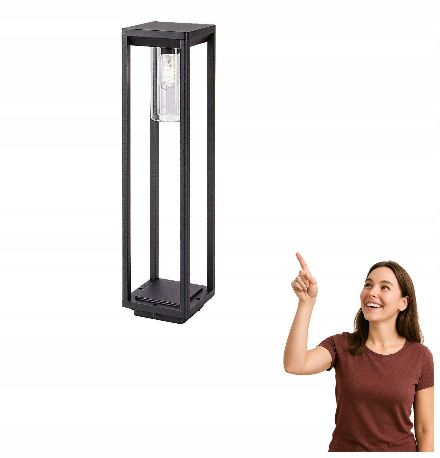 Venkovní sloupková zahradní lampa Zernest 77087 Rabalux