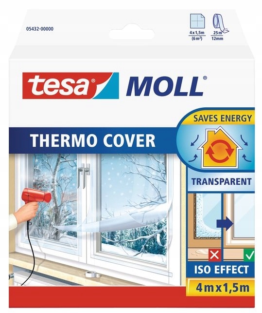 TESA FOLIA IZOLACYJNA DO OKIEN 1,5M x 4M