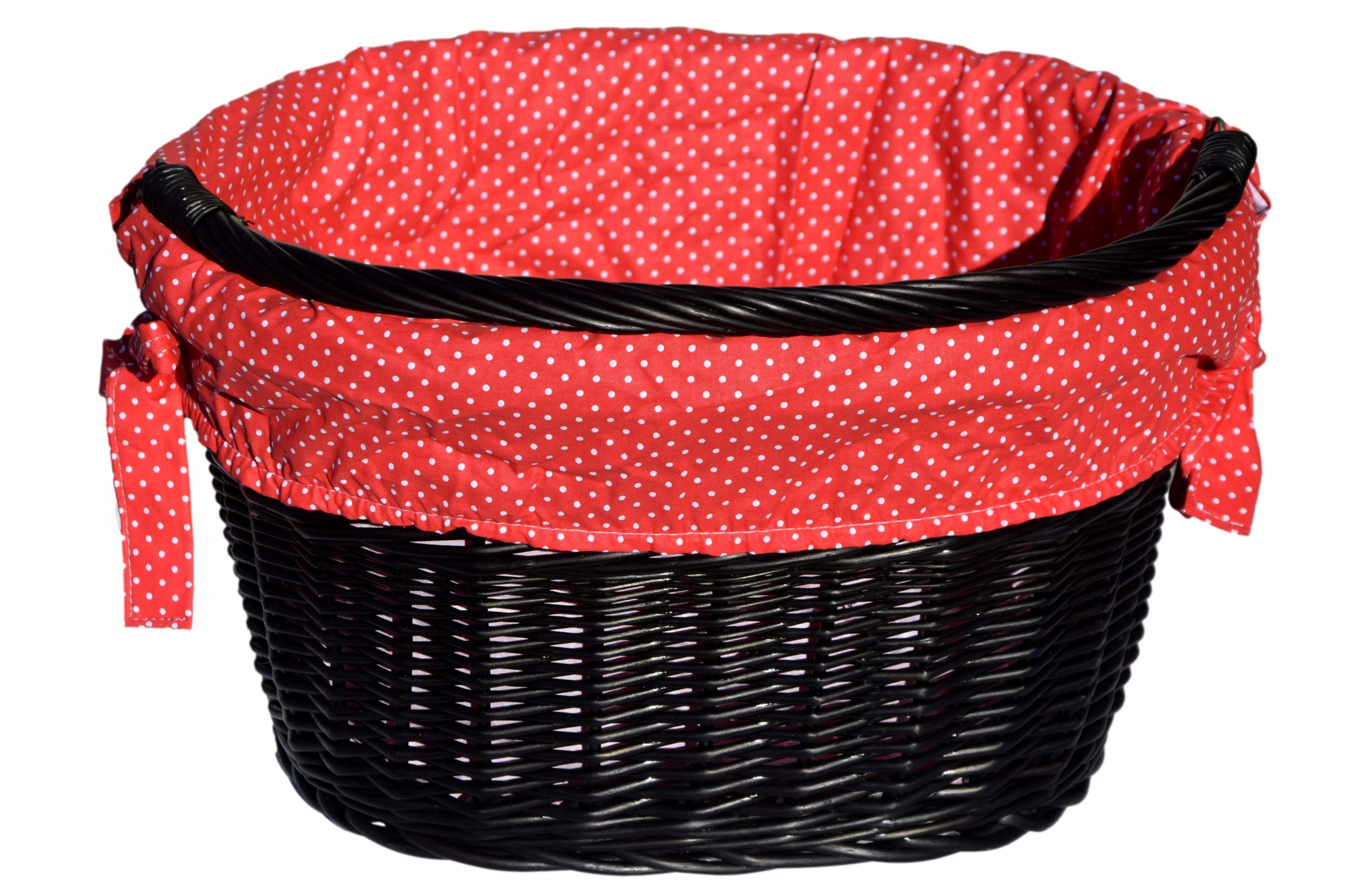 Kosz wiklinowy na rower Koszyk rowerowy na kierownicę na haki Polski 10 kg