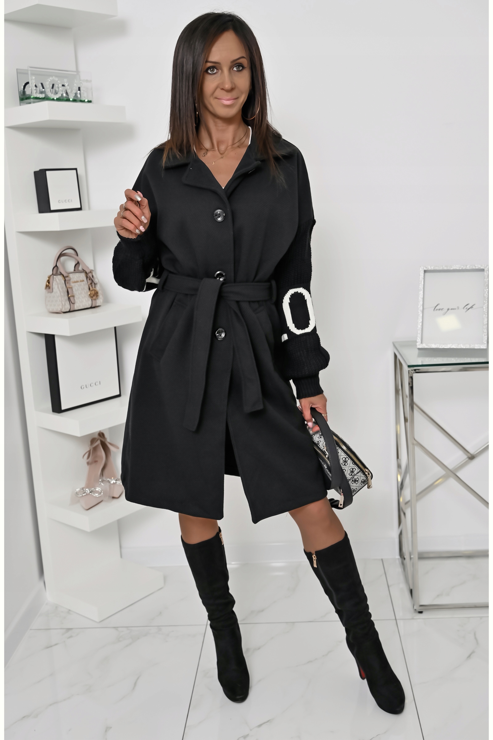 ŚLICZNY WYGODNY PŁASZCZYK Z PASKIEM MALCOLM! WZ.1 Model Malcolm