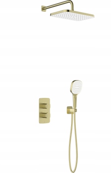 Kfa Termostatická Sprchová Súprava Pod Omietku Malaga Zlatá Brúsená Pvc