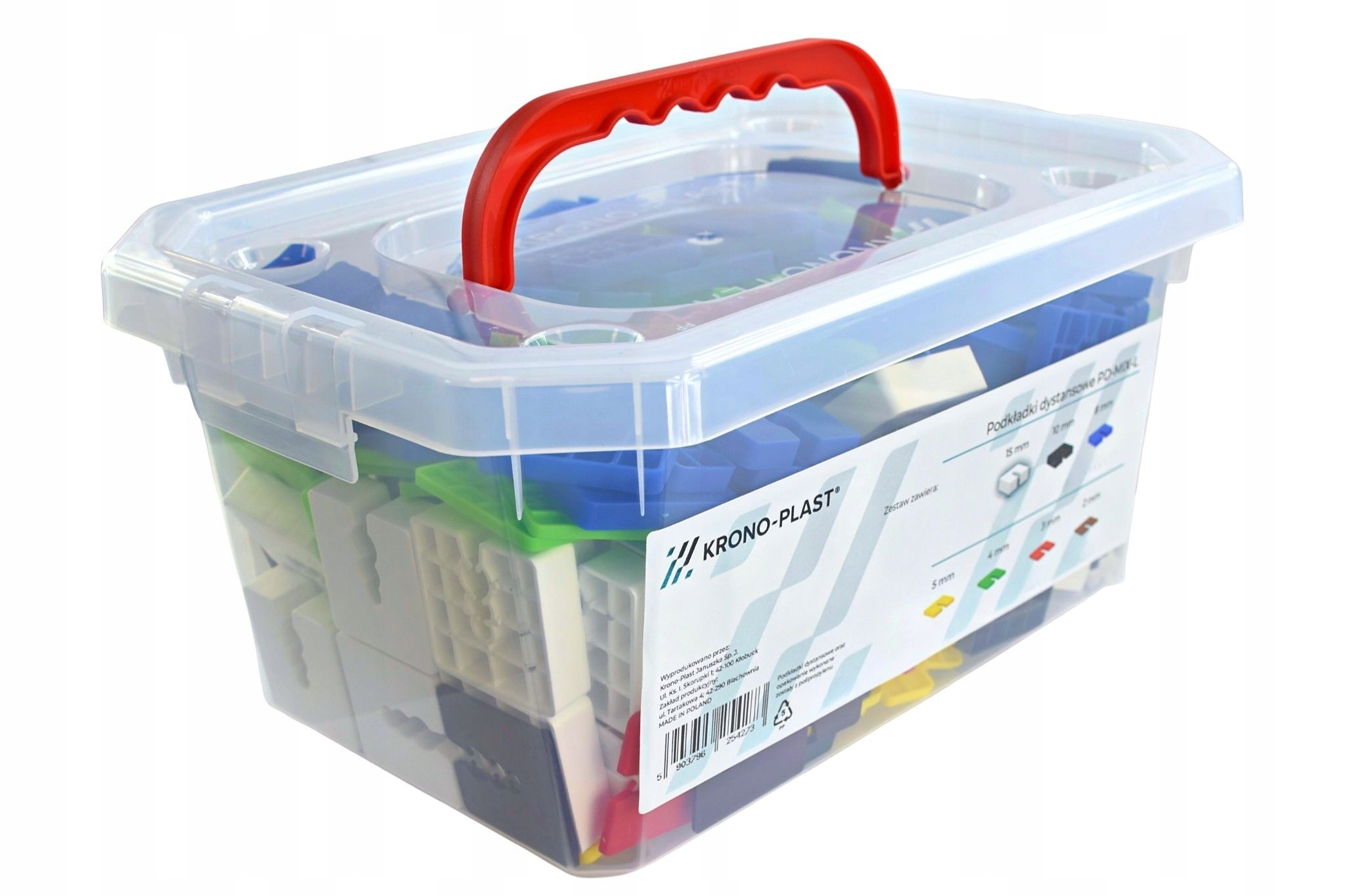 Podkładki Dystansowe kliny wyrównujące poziomujące montażowe Box MIX 250