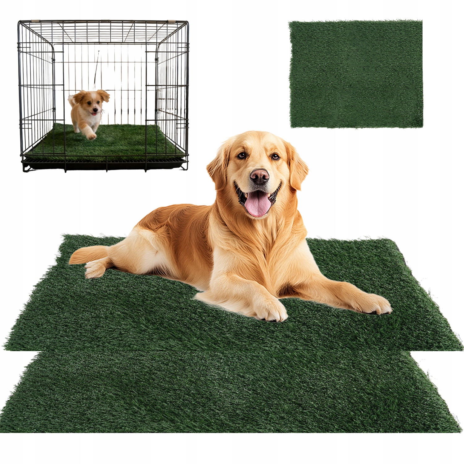 Levně Toaletní Podložka Pro Psa S Umělou Trávou 51X63 CM Voděodolná Na Balkon