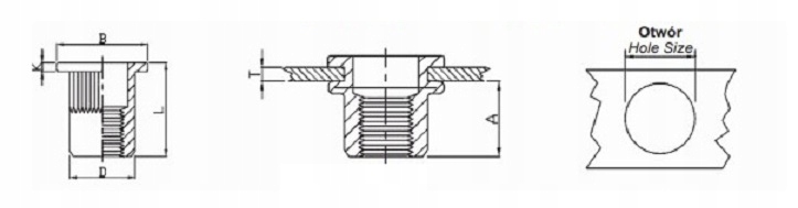 NITONAKRĘTKA M16 Kolor srebrny