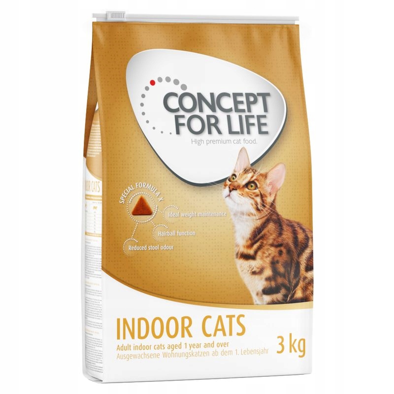 Concept for Life Indoor Cats 3kg – ulepszona receptura!