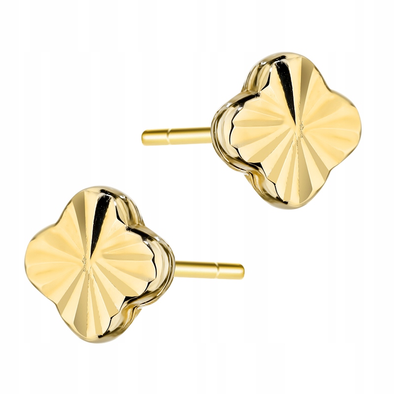 Zlaté Náušnice Dámské pr. 585 Náušnice Jetelky Štyft 14k