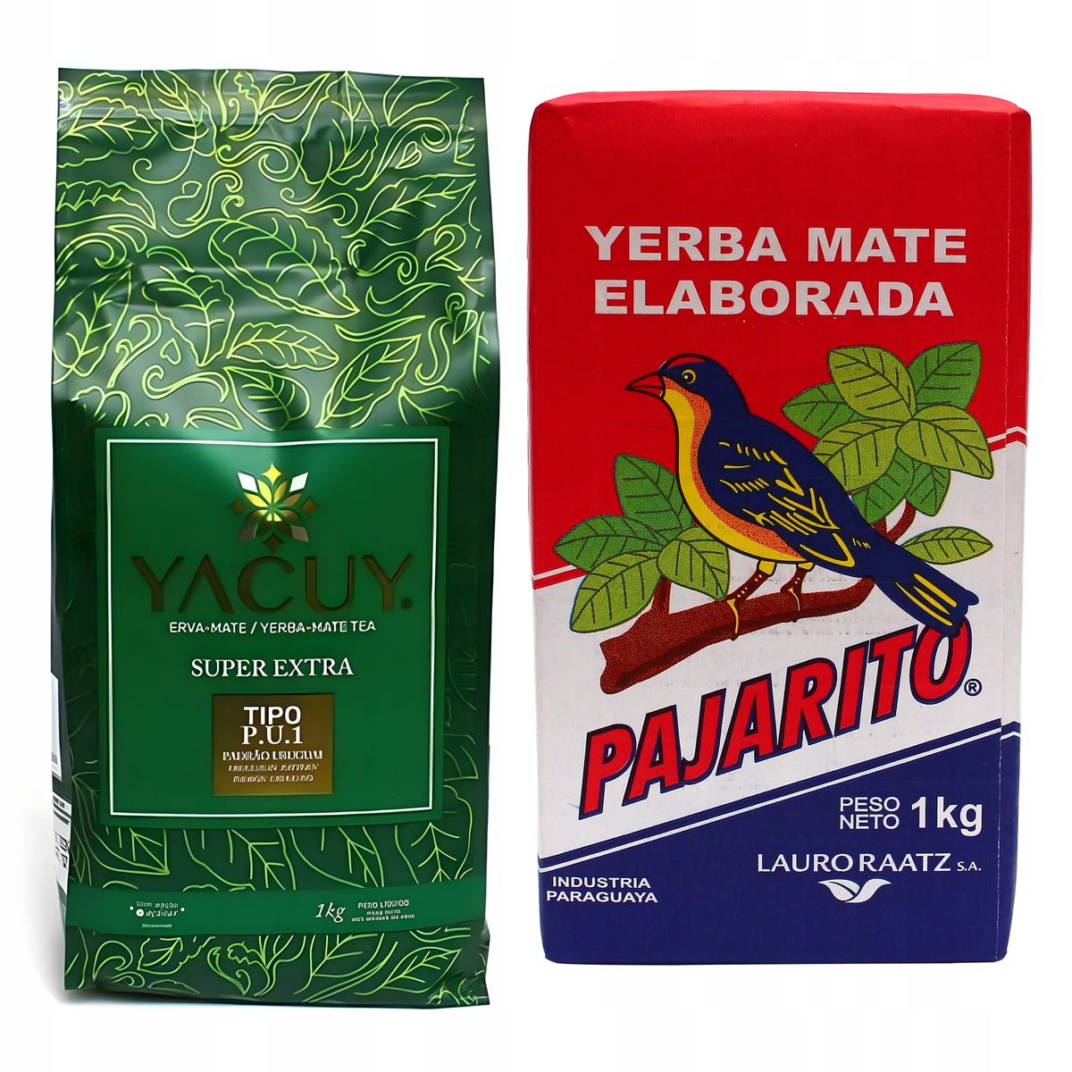 Yerba mate Pajarito Elaboarada con Palo Yacuy PU1 2x 1000 g 2kg Zestaw Mocy