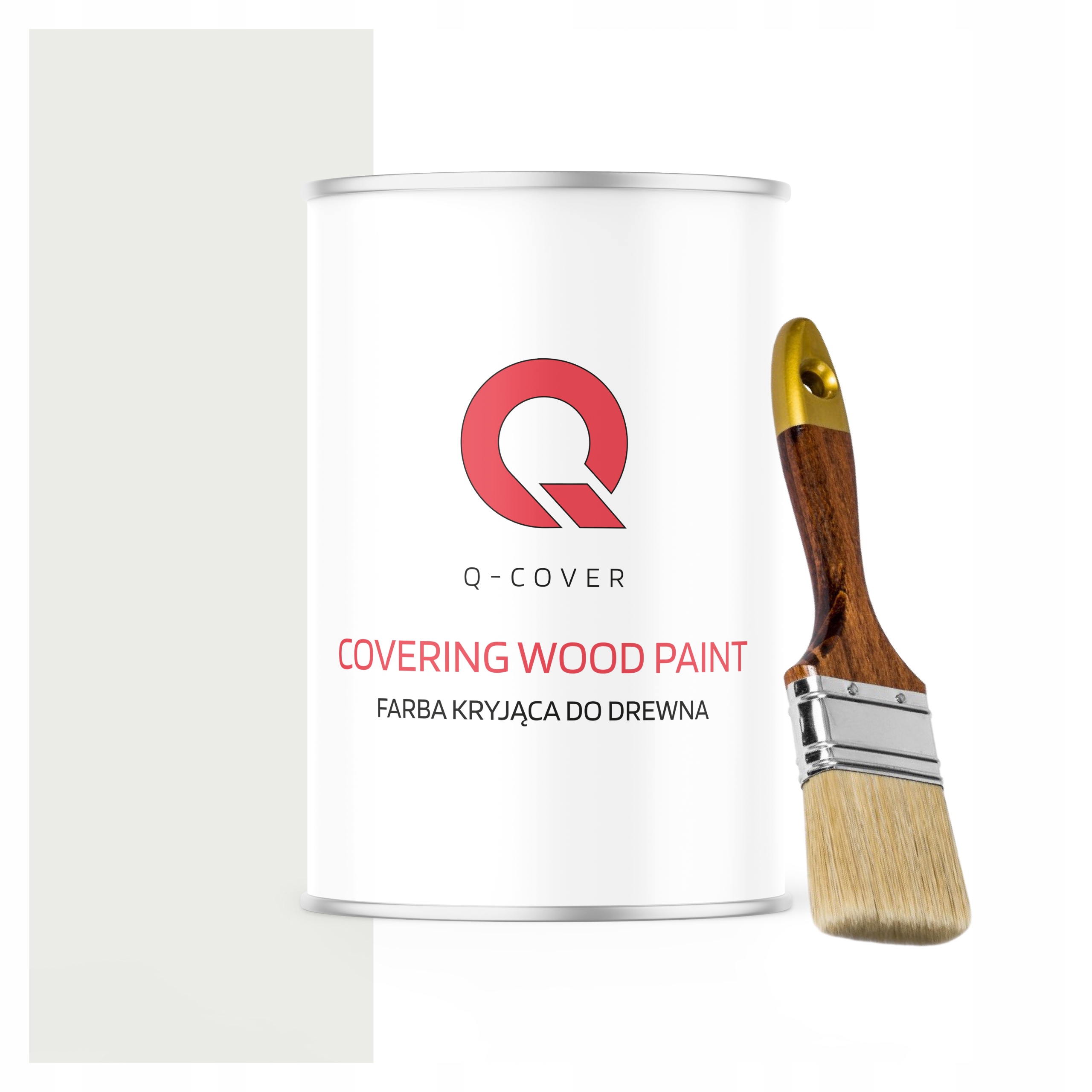 Kryjąca Farba Do Drewna Renowacji 1L Satyna Kolor Biały Sygnałowy Pędzel