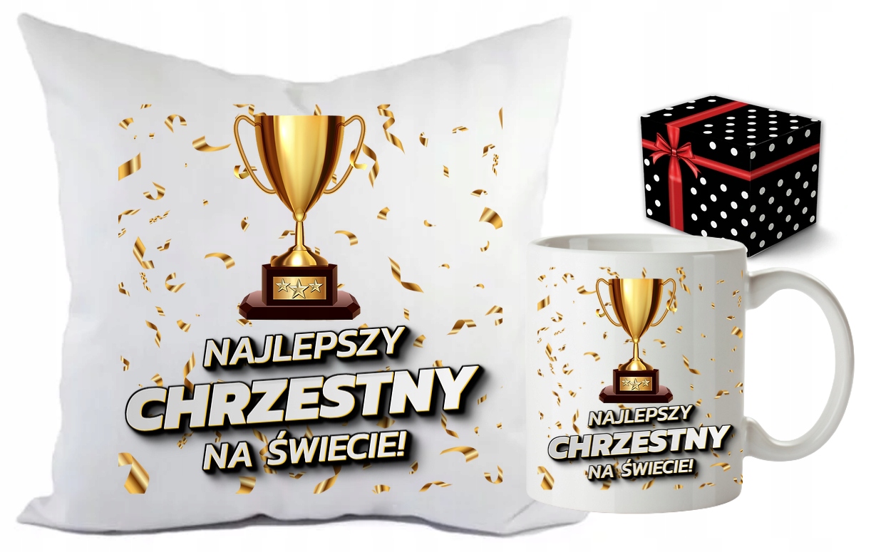 

Zestaw poduszka kubek Dla Chrzestnego