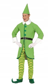 Kostým Elf Buddy zeleno-žlutý Skřítek trpaslík M