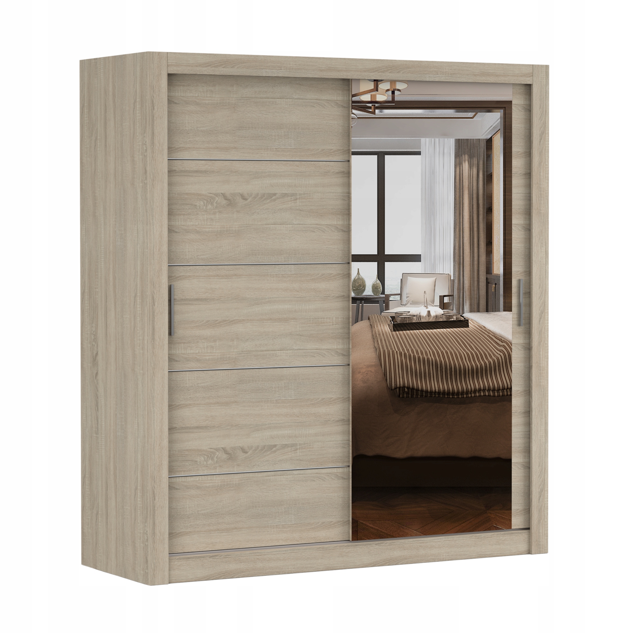 Skříň Lyon 180x64 Sonoma/sonoma+zrcadlo police prostorná Výrobce