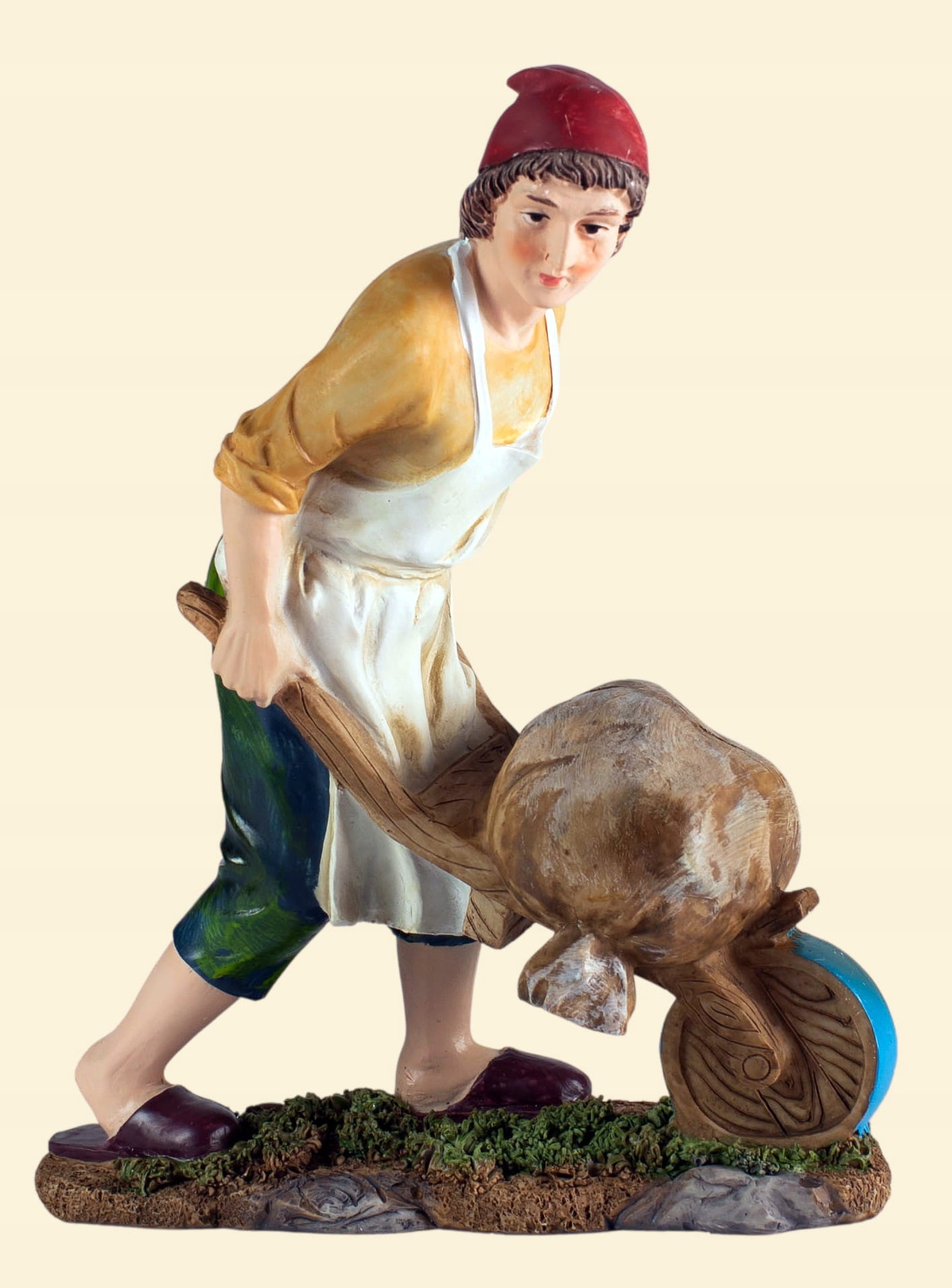 

Młynarz z taczką, figura do szopki, do figur 30cm