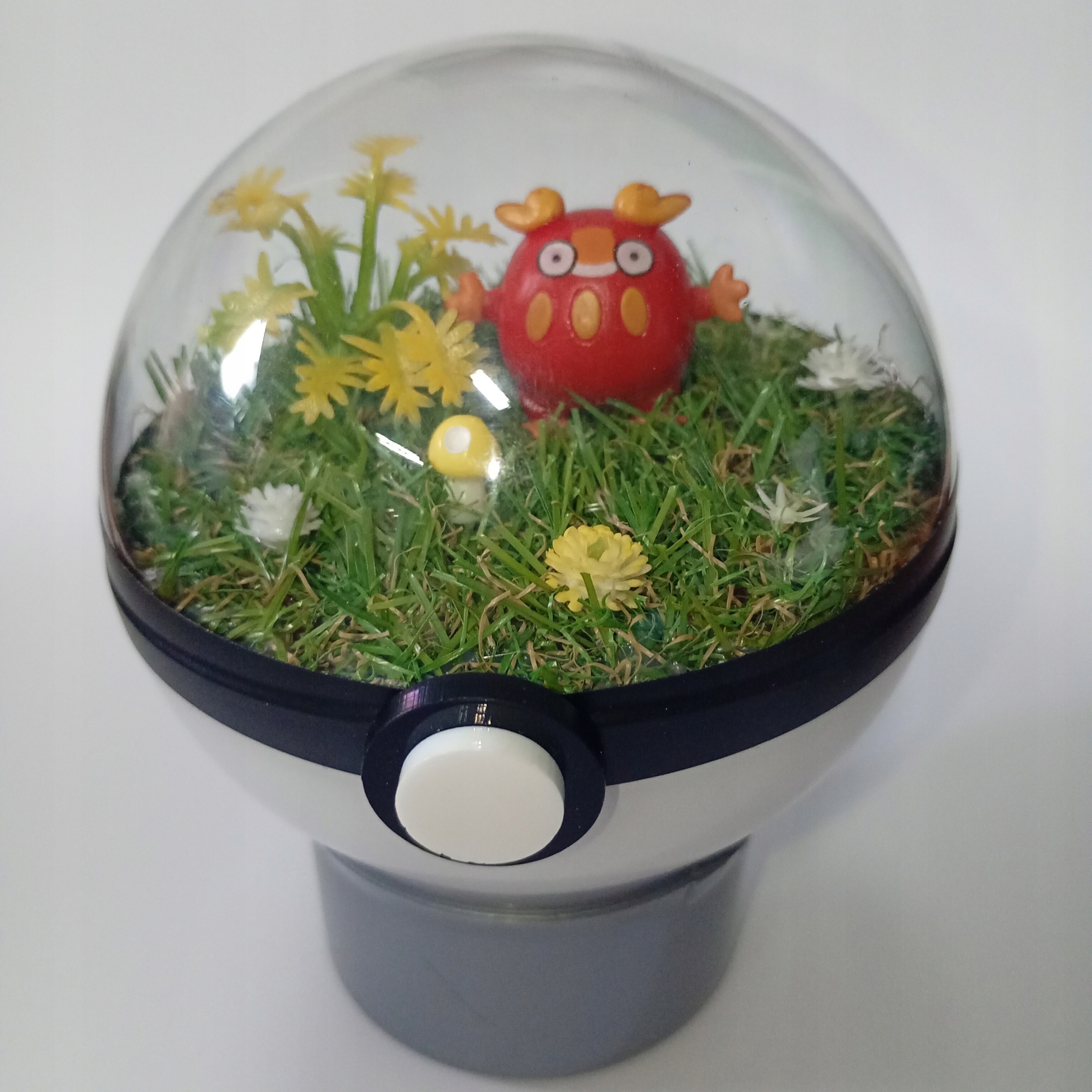 Darumaka – Pokéball Terárium, Unikátní Pokémon Diorama, Ruční Výroba, 10 CM