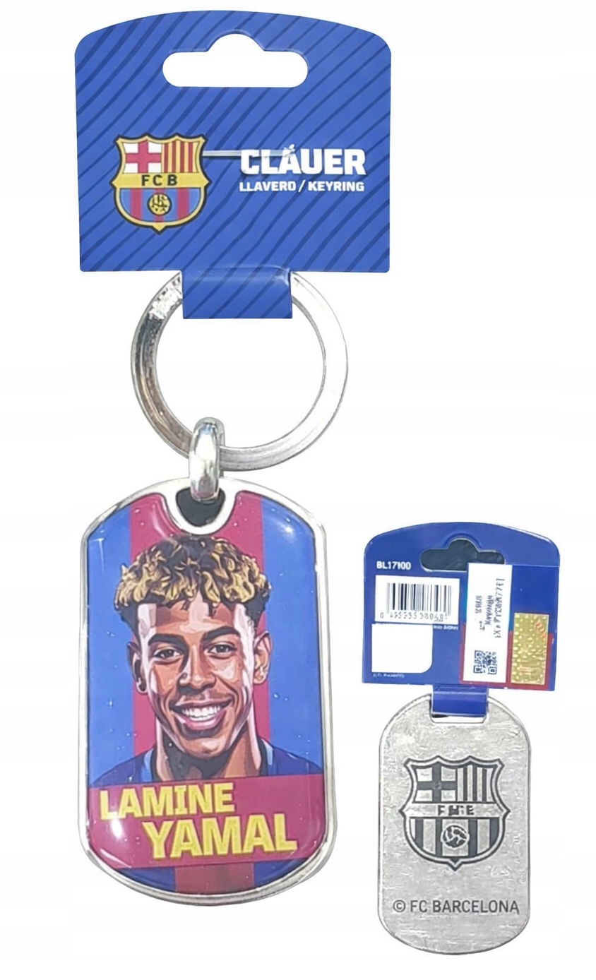 Brelok Fc Barcelona Lamine Yamal Fcb metalowy oficjalny gadżet kibica 460
