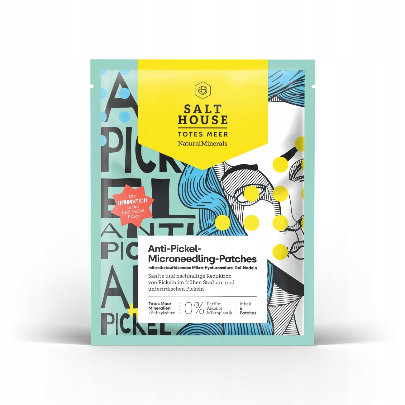 Salt House Natural Minerals Microneedling náplasti proti akné, 6 ks