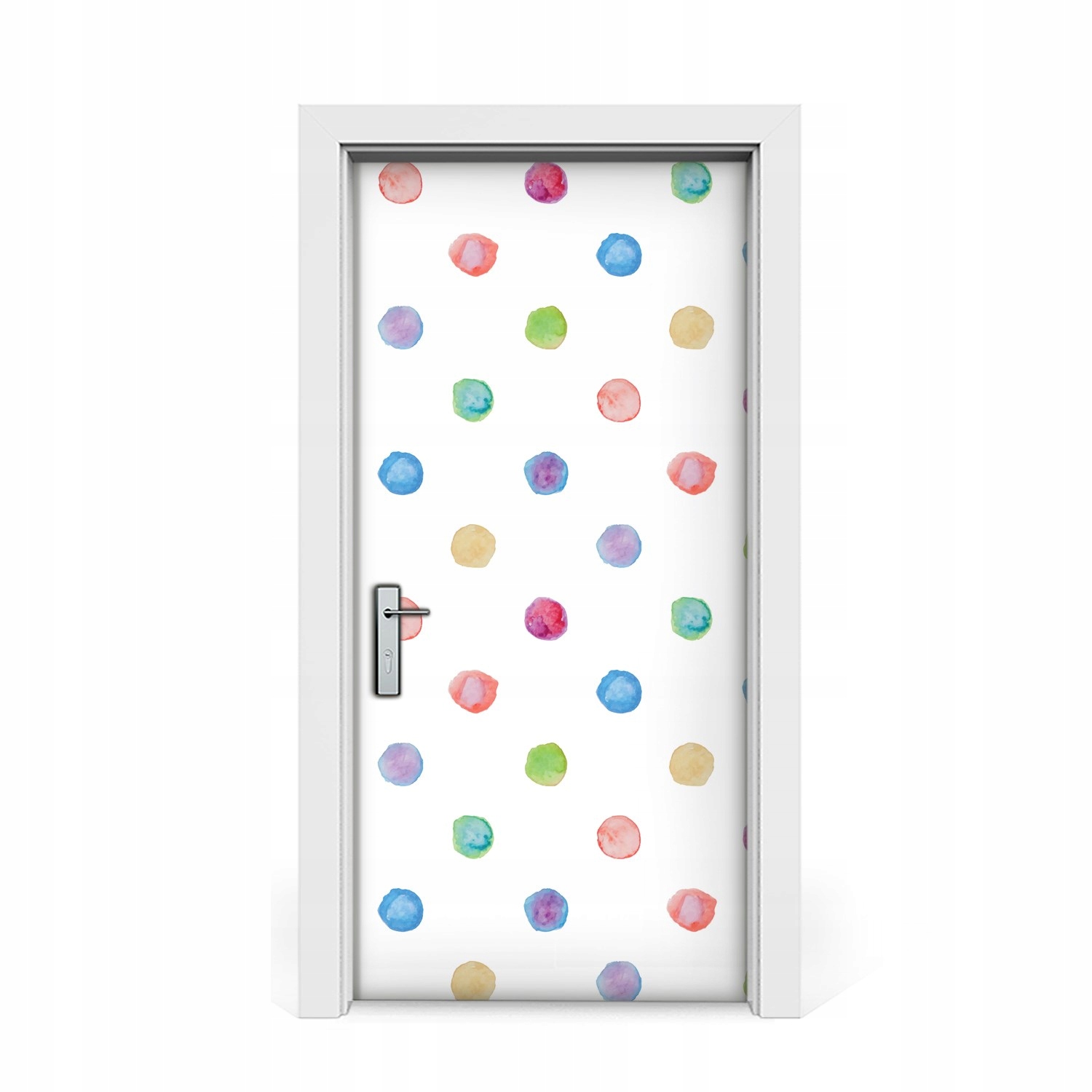 

Naklejka na drzwi okleina Kolorowe kropki 95x205