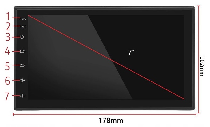 RADIO SAMOCHODOWE 2 DIN ANDROID USB GPS BLUETOOTH Waga produktu z opakowaniem jednostkowym 0.1 kg