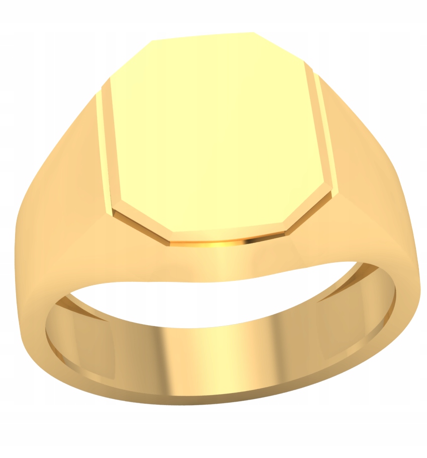 Geometrický Zlatý Hladký Prsten Bez Ozdob 585