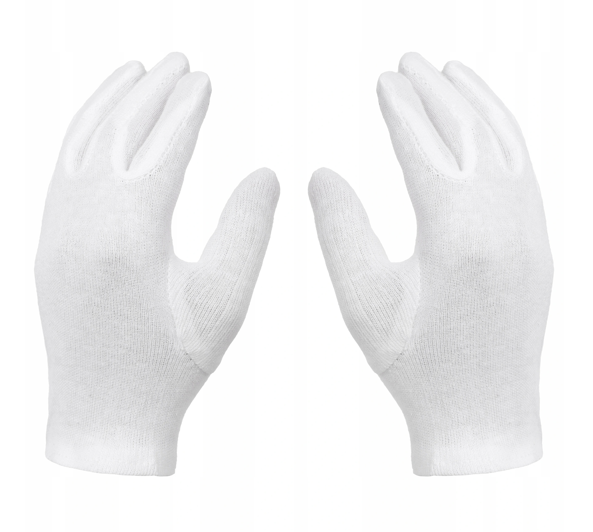 Rękawiczki x12 par białe bawełniane CXS białe r.6 Stan opakowania oryginalne