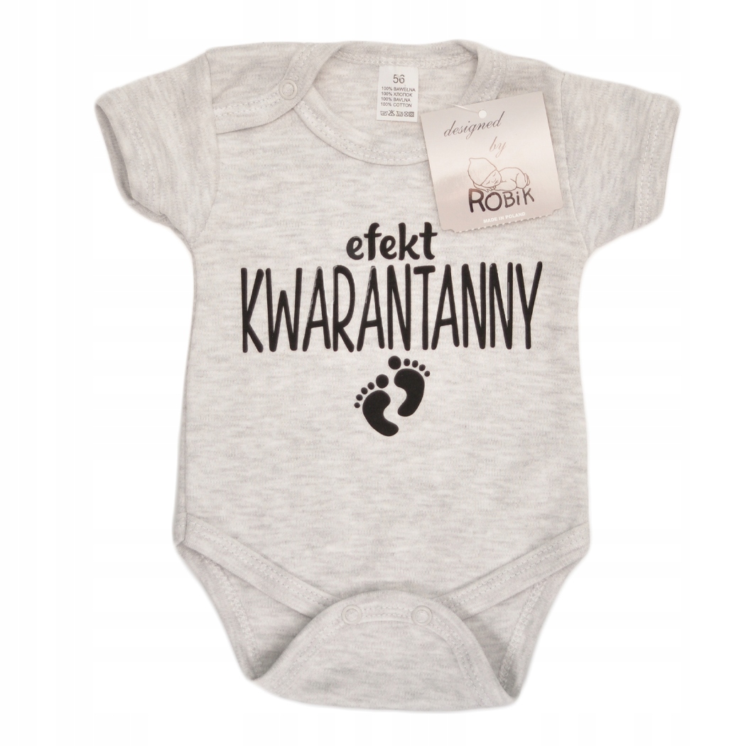 

Body śmieszne Efekt Kwarantanny krótki rękaw r.86