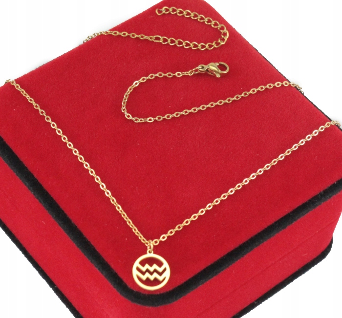 

Naszyjnik Złoty Znak Zodiaku Astro Wodnik Stal 316