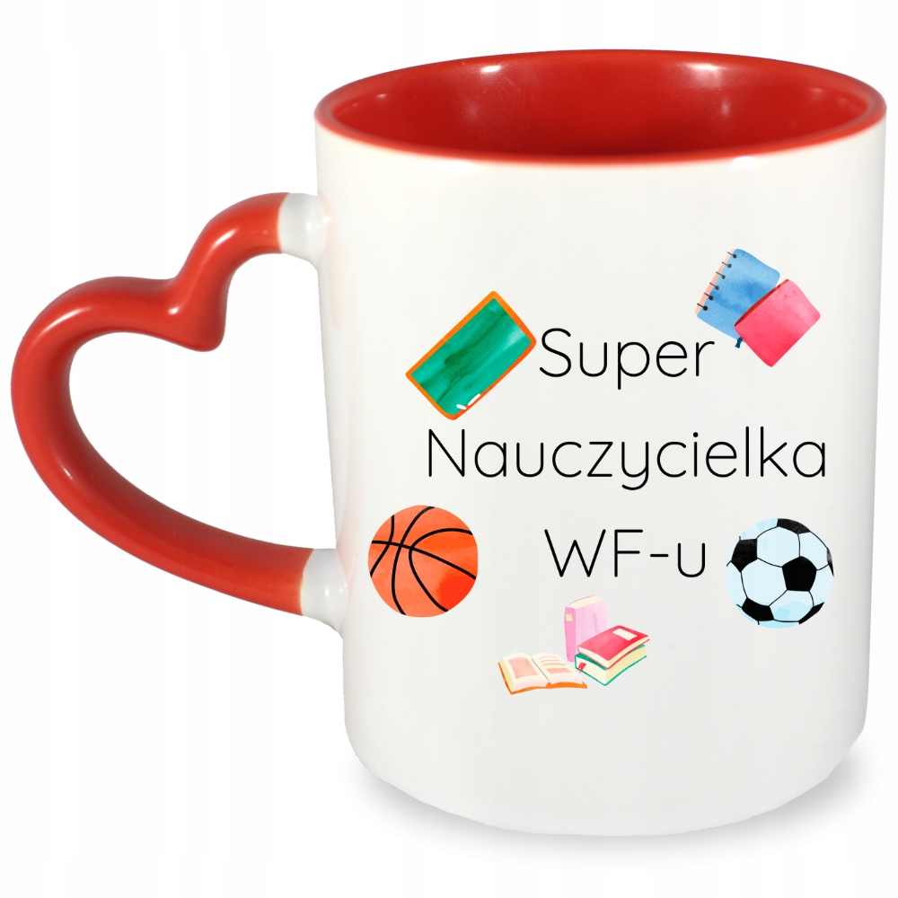 

Kubek dla nauczycielki WF-u imię, 2