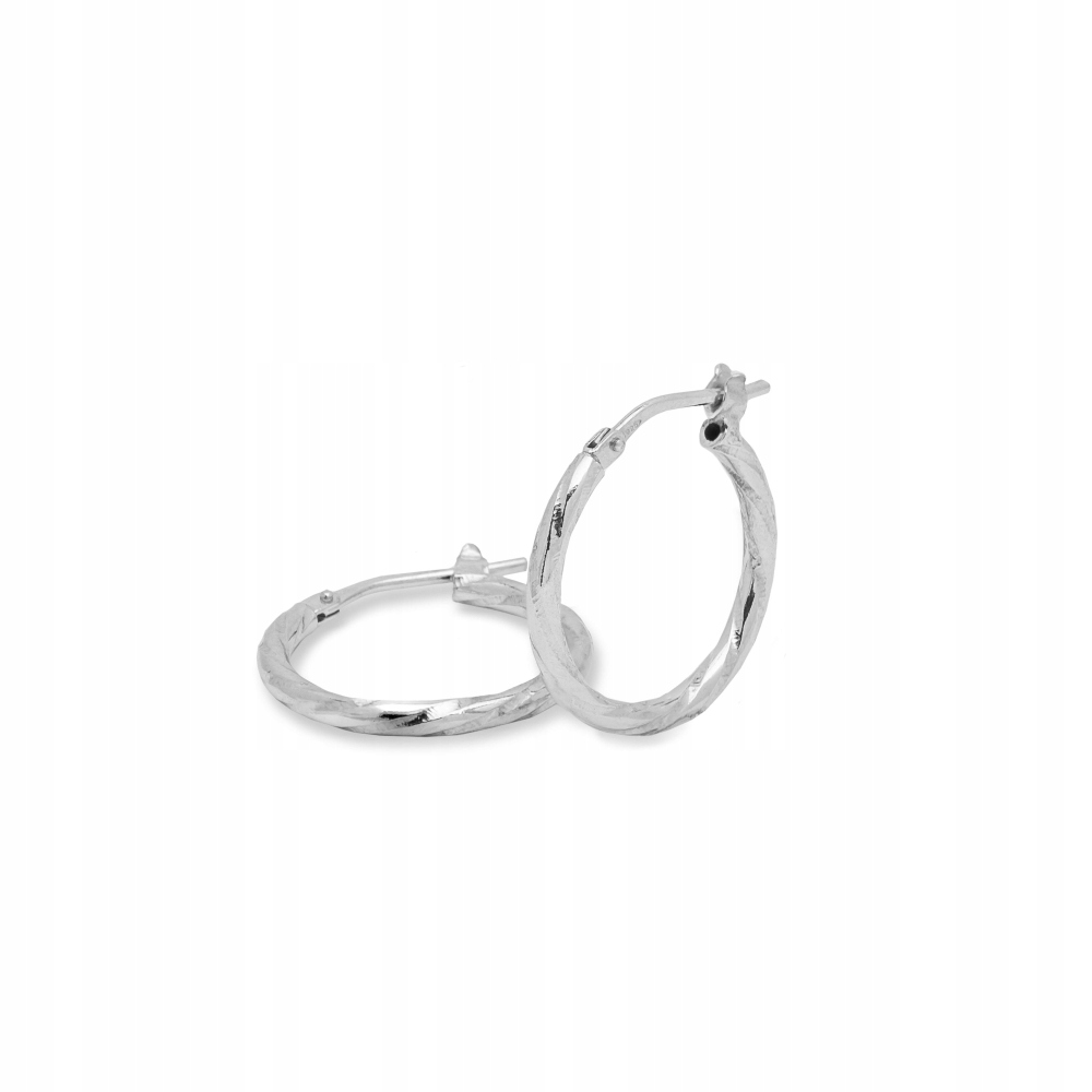 Kolczyki koła srebrne Ania Kruk spiralne 2 cm srebro 925