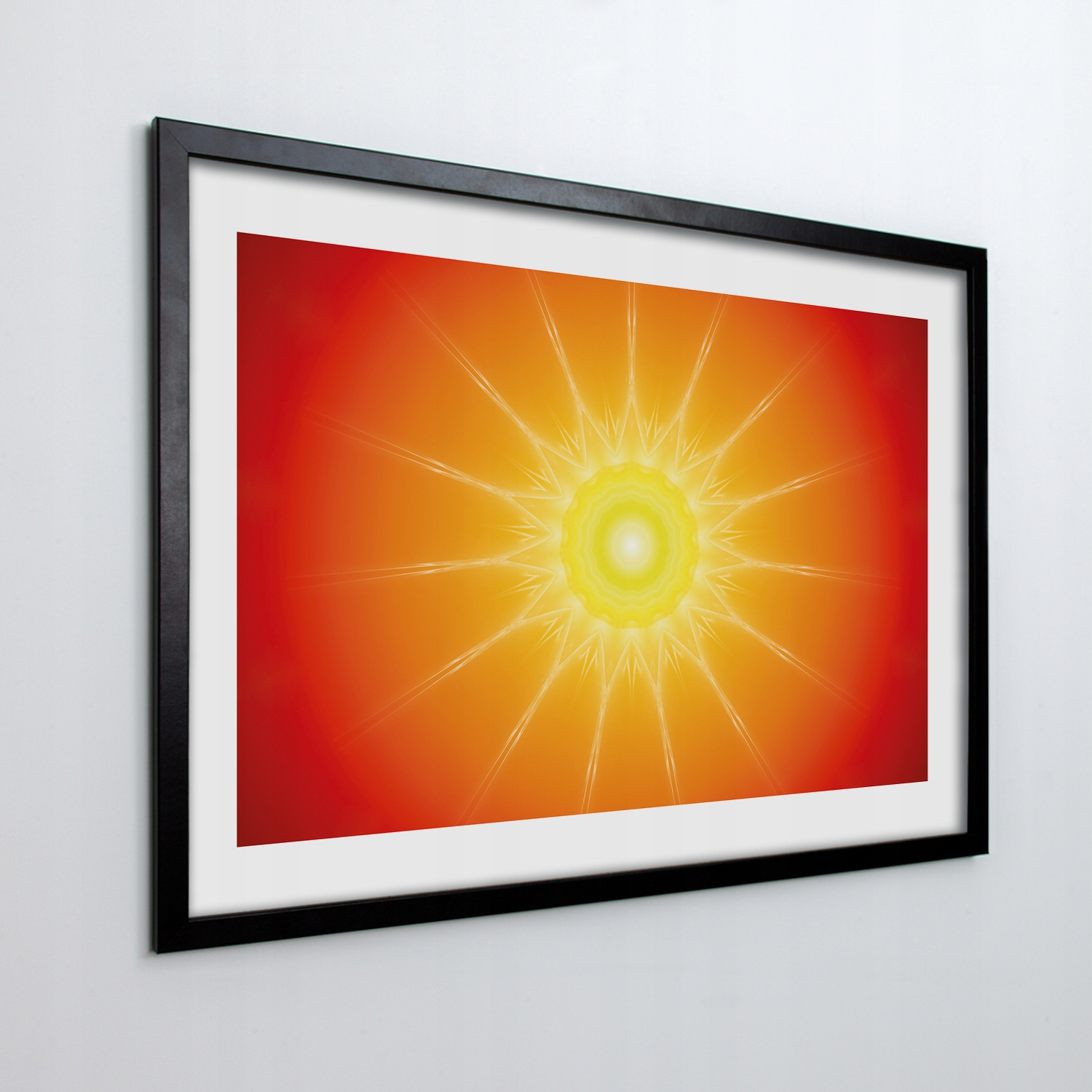 Nástěnný obraz v rámu Slunce mandala lesk 70x50