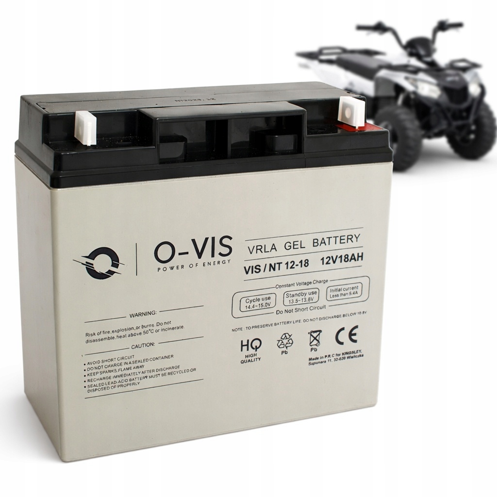 12V 18AH Akumulator Żelowy Bezobsługowy Mocny wymiar 20AH Do Alarm Ups Ovis