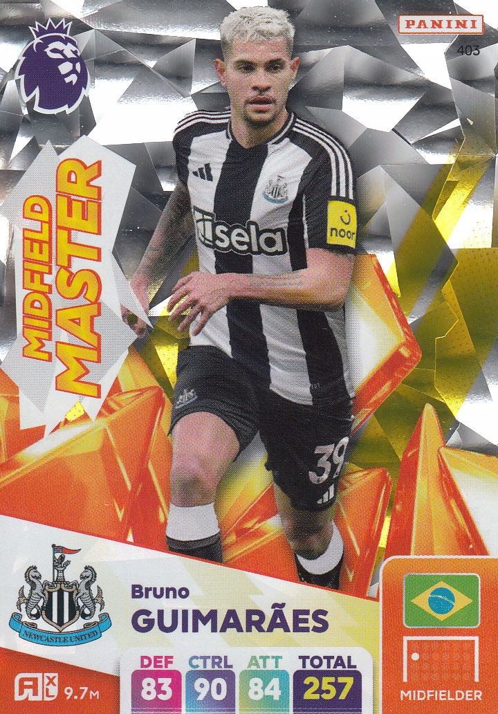 Premier League 2025 Adrenalyn XL karta Midfield Master Guimaraes 403