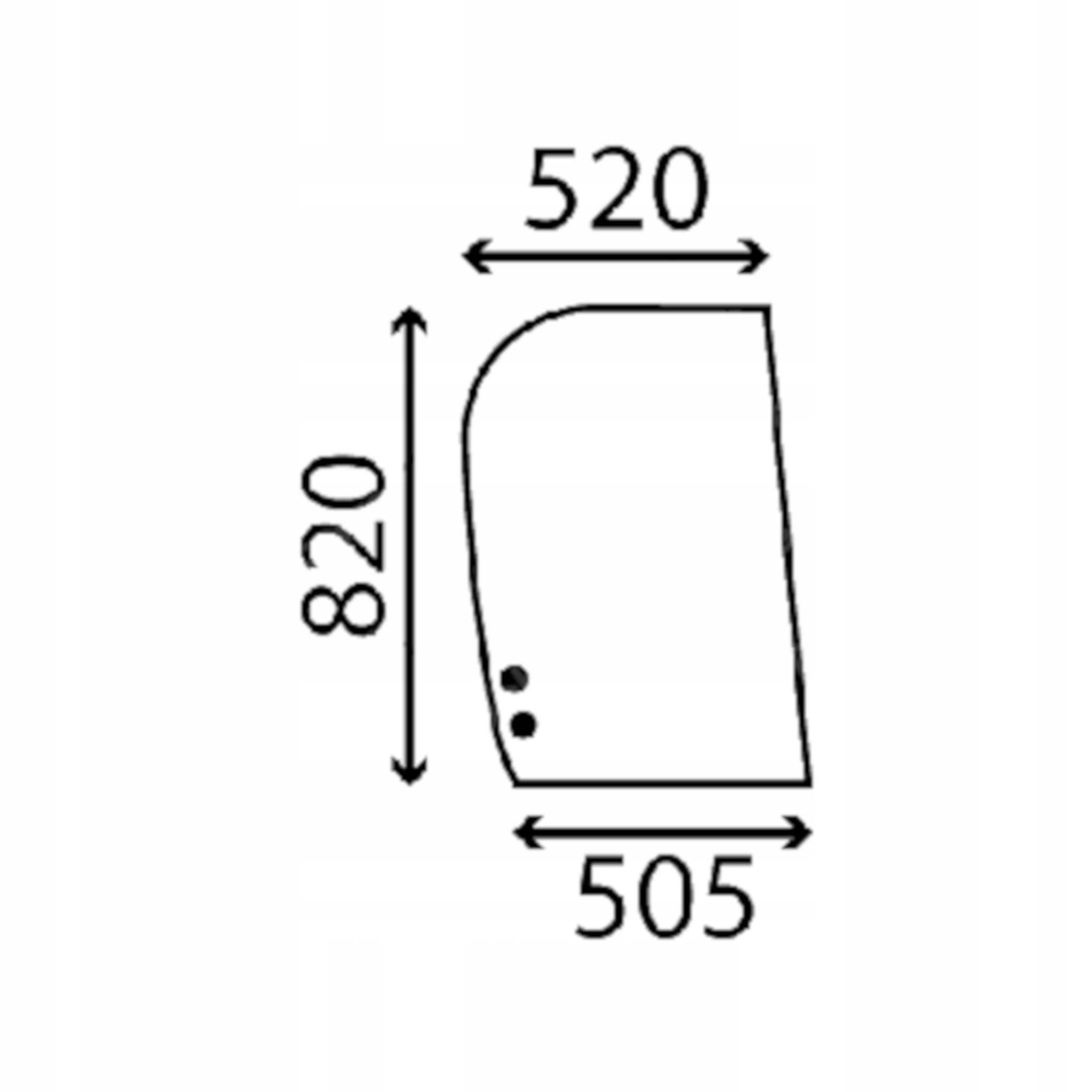 sklo Jcb boční zadní horní pravé 827/80092