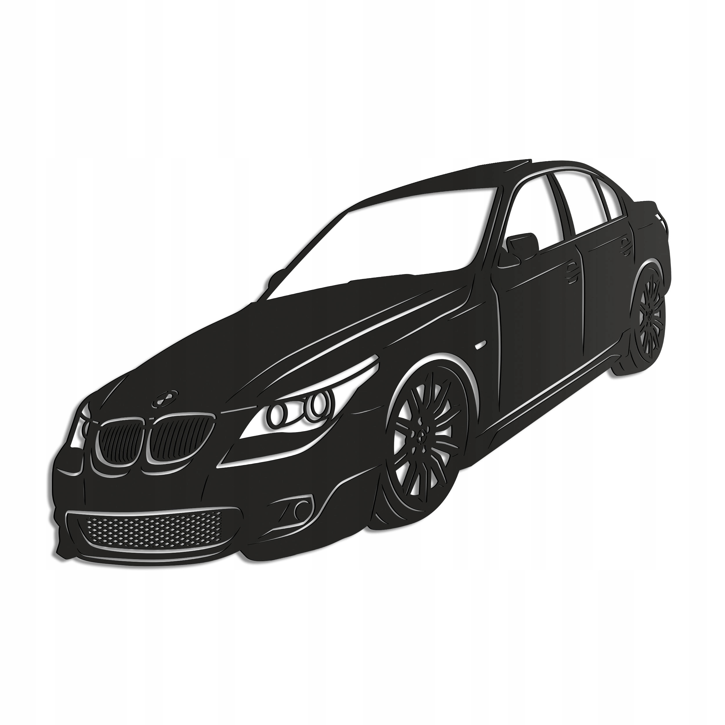 Dřevěný 3D obraz Bmw řady 5 (E60) Nástěnná Dekorace Dárek XL