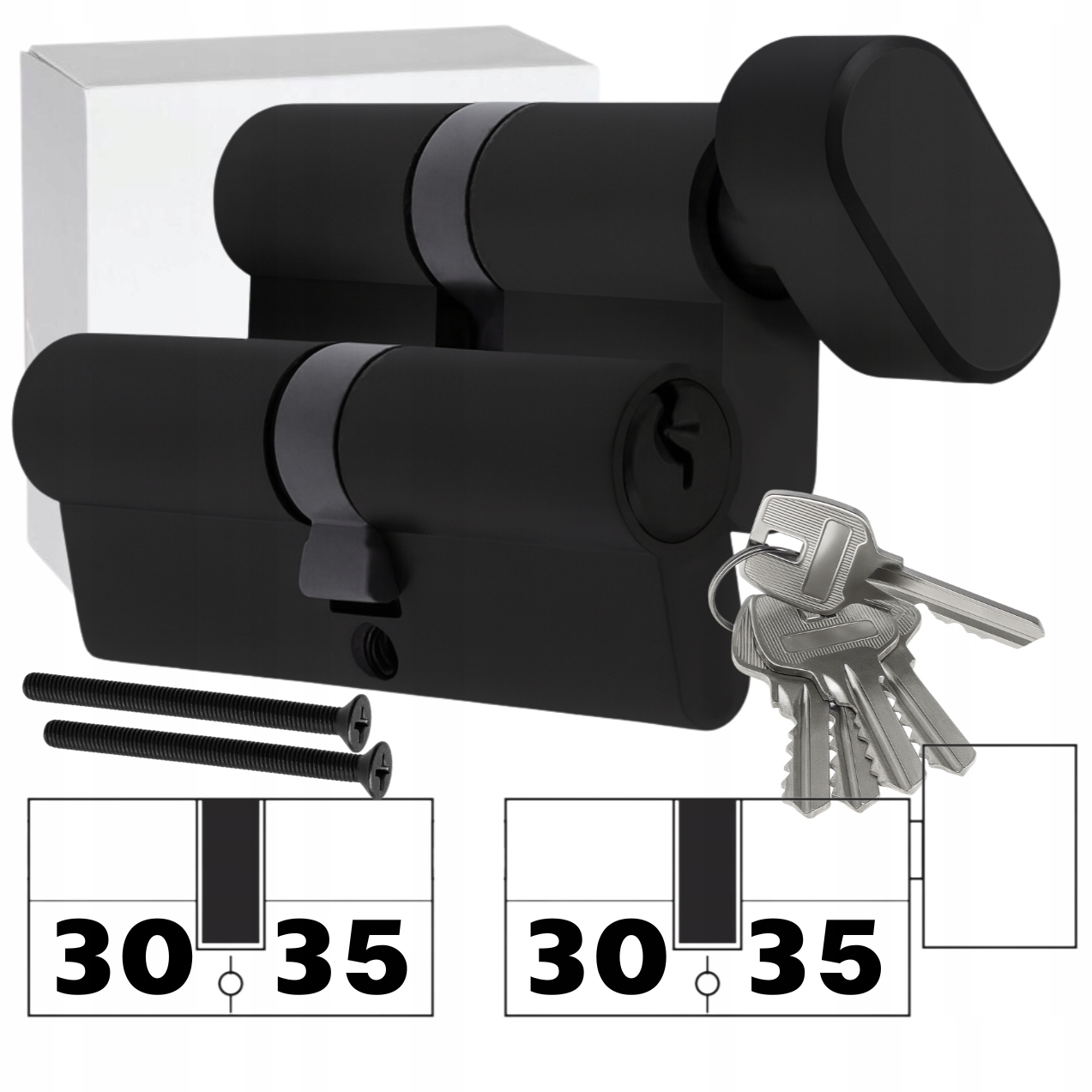 Sada Vložek 30/35 30/35G Systém 5 Klíčů Černá Itb