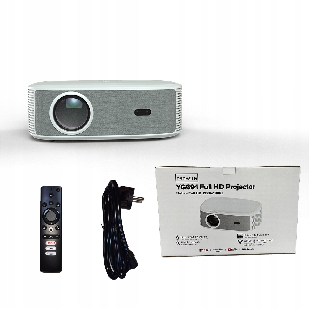 Projektor Rzutnik Full HD 4K 24000lm WiFi SMART TV MULTIMEDIALNY AutoFocus Żywotność lampy w trybie normalnym 30000 h