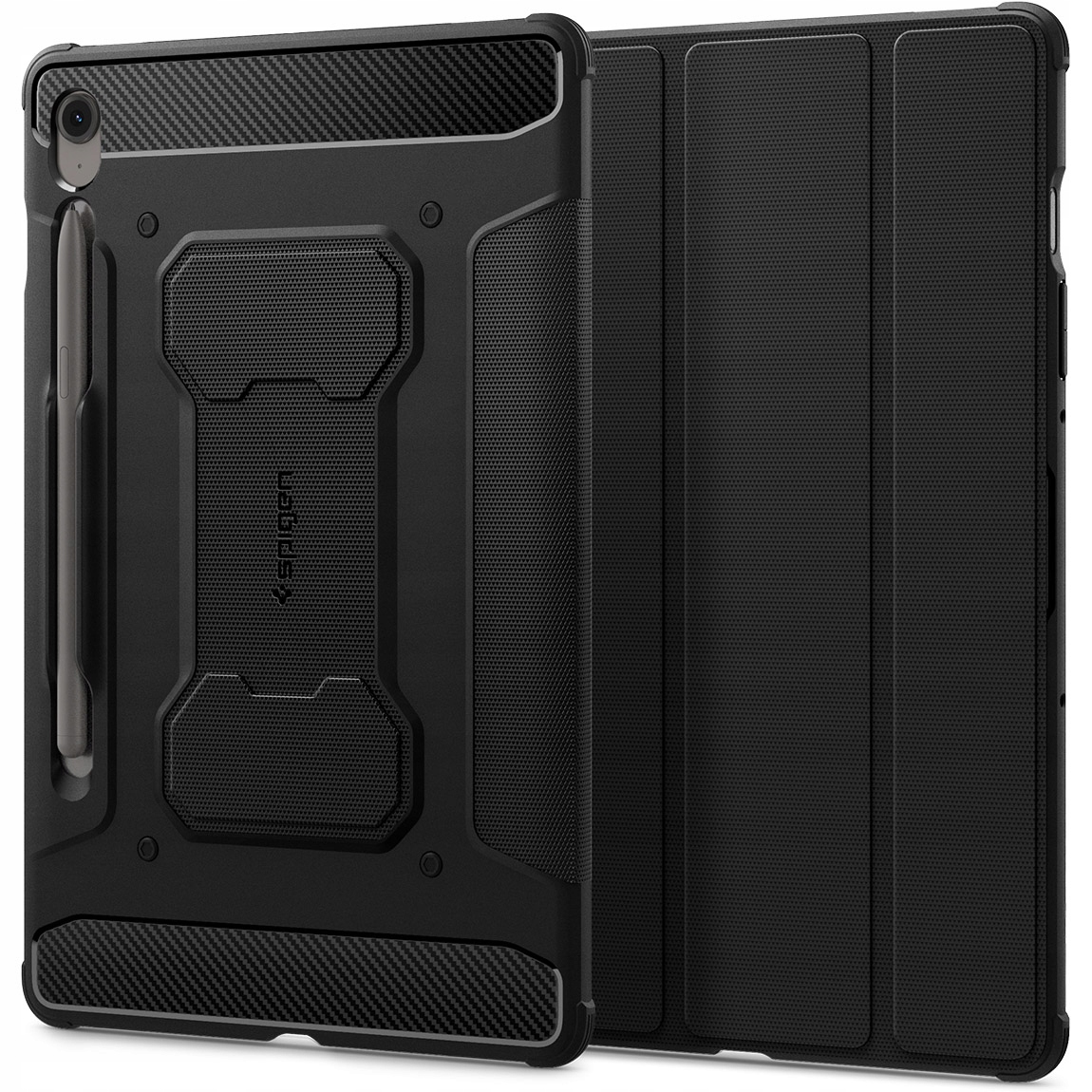 Etui z klapką Spigen do Galaxy Tab S10 Fe S9, hybrydowy cover, mocny case