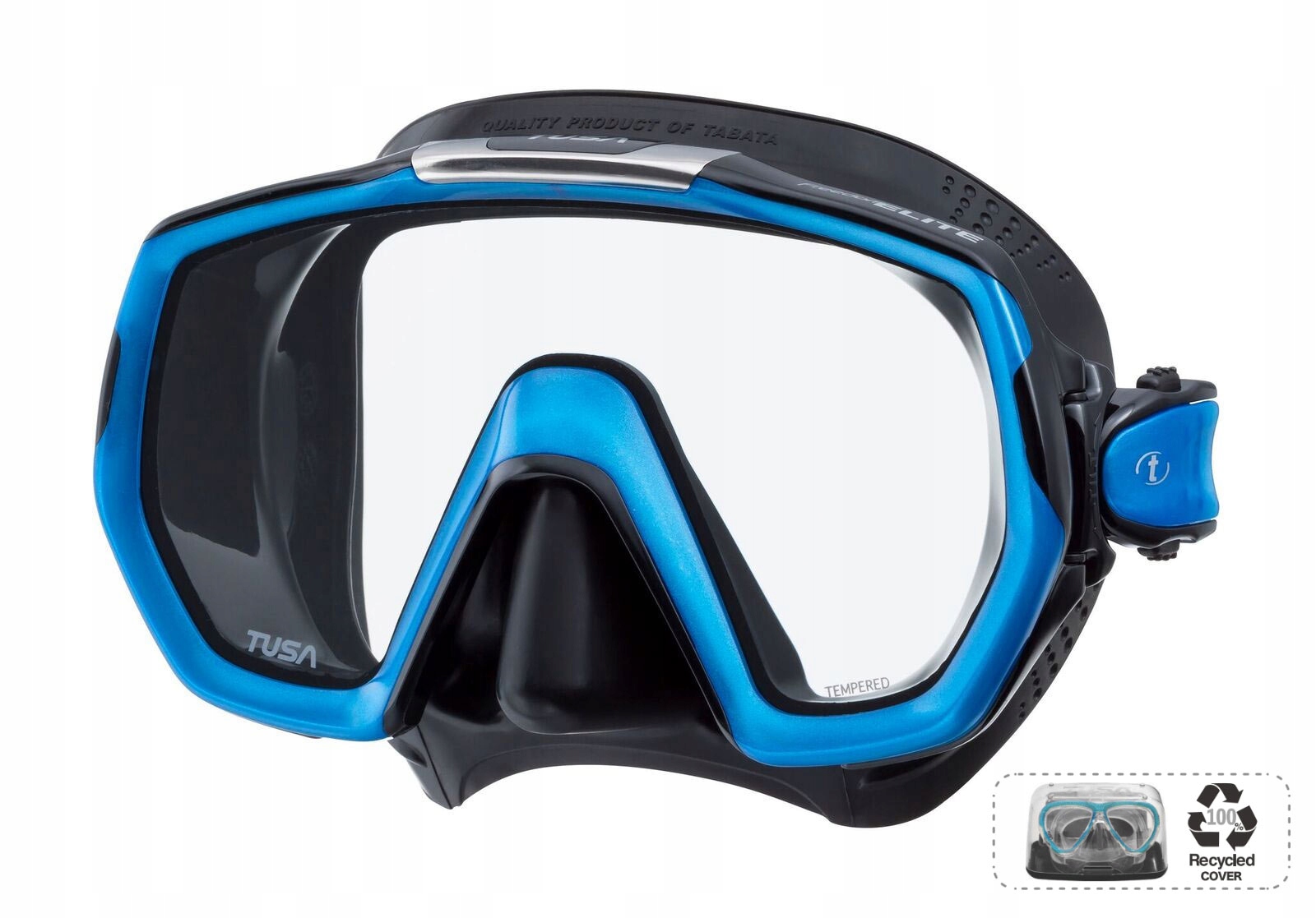 Tusa Maska Nurkowa snorkeling M1003 Qbfb Freedom Elite cz-niebieska M