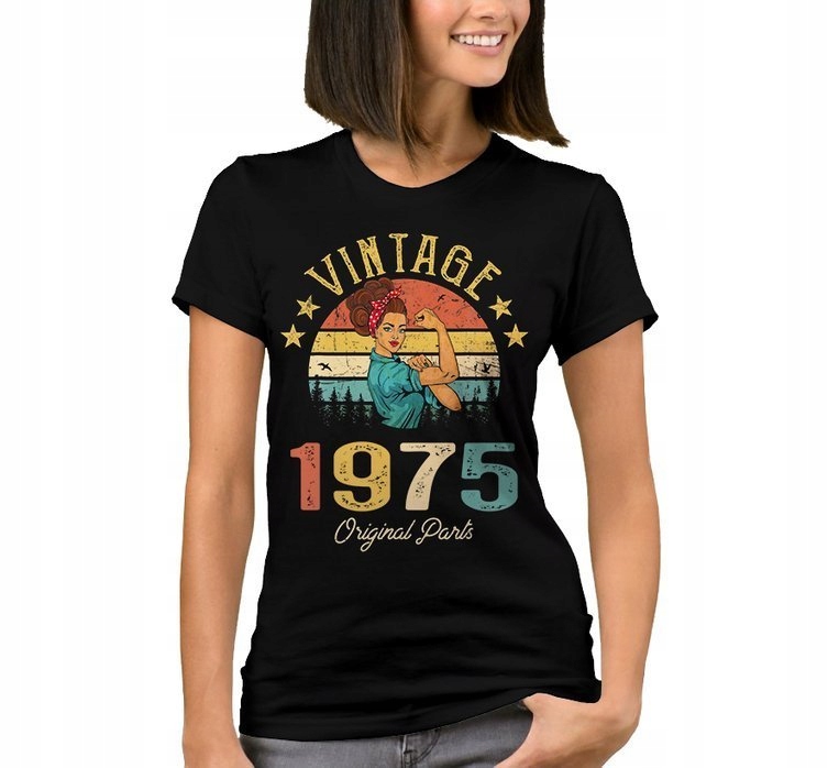 

Koszulka Damska Vintage 1975 Prezent Urodziny S