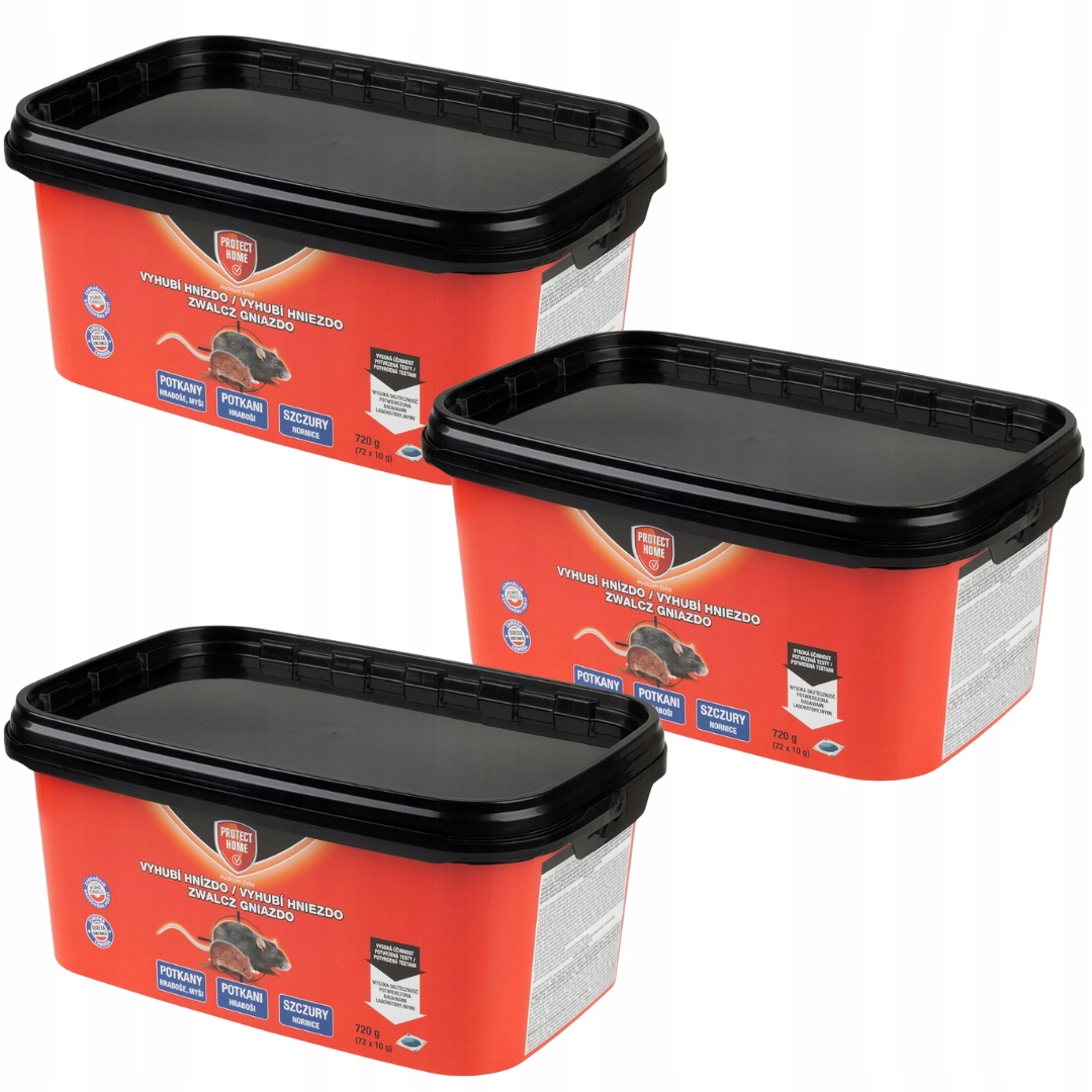 Rodicum Extra – Pasta Trutka Na Szczury i Nornice – 720 g zestaw 3 sztuk