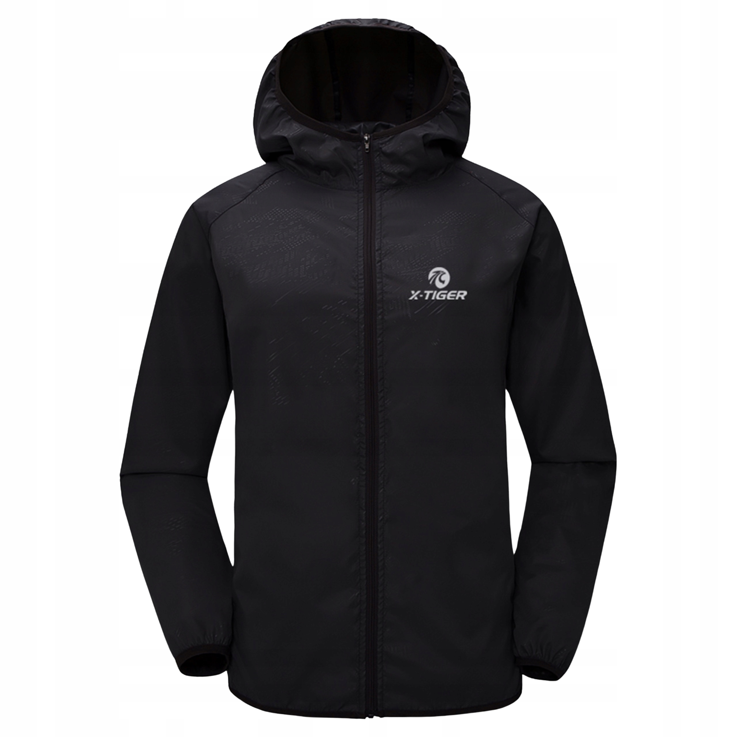 Kurtka Przeciwiatrowa Męska Rowerowa Kolarska Kieszenie Kaptur Odblaski XXL