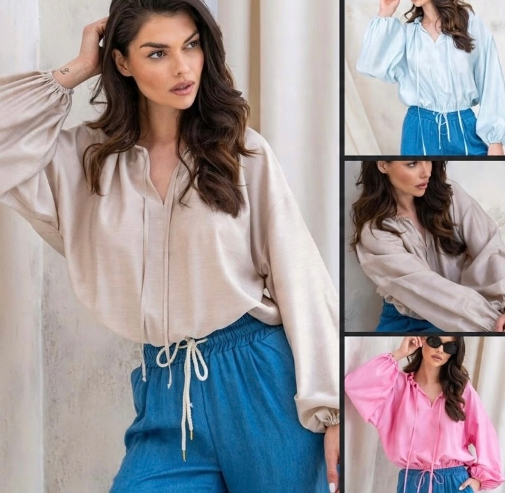 Komplet Modrý S Béžovým Kalhoty+Košile 0857-1101 velikost M