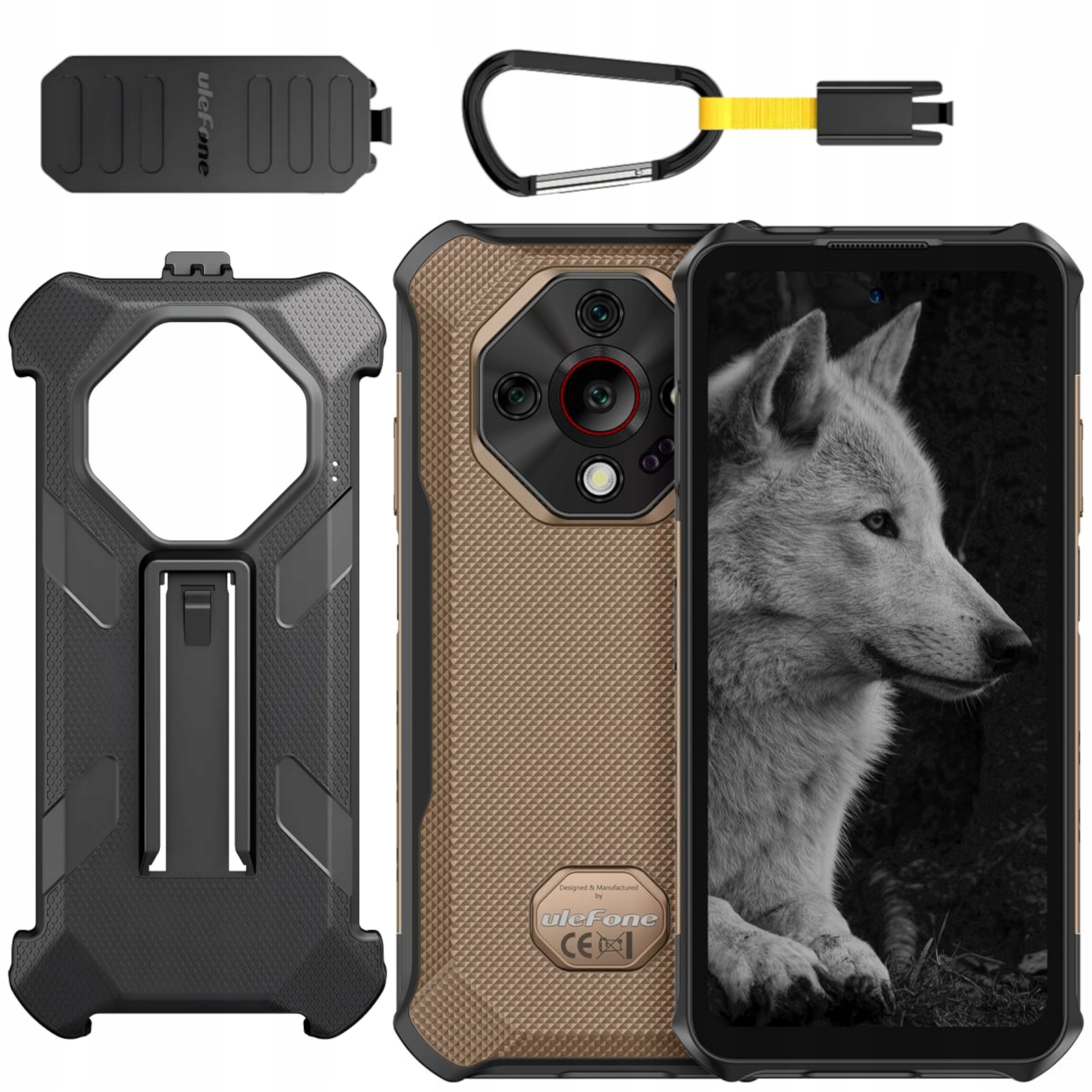 Pancerny Smartfon Ulefone Armor X16 Pro 5G 8/256GB Android Sand Dune Etui