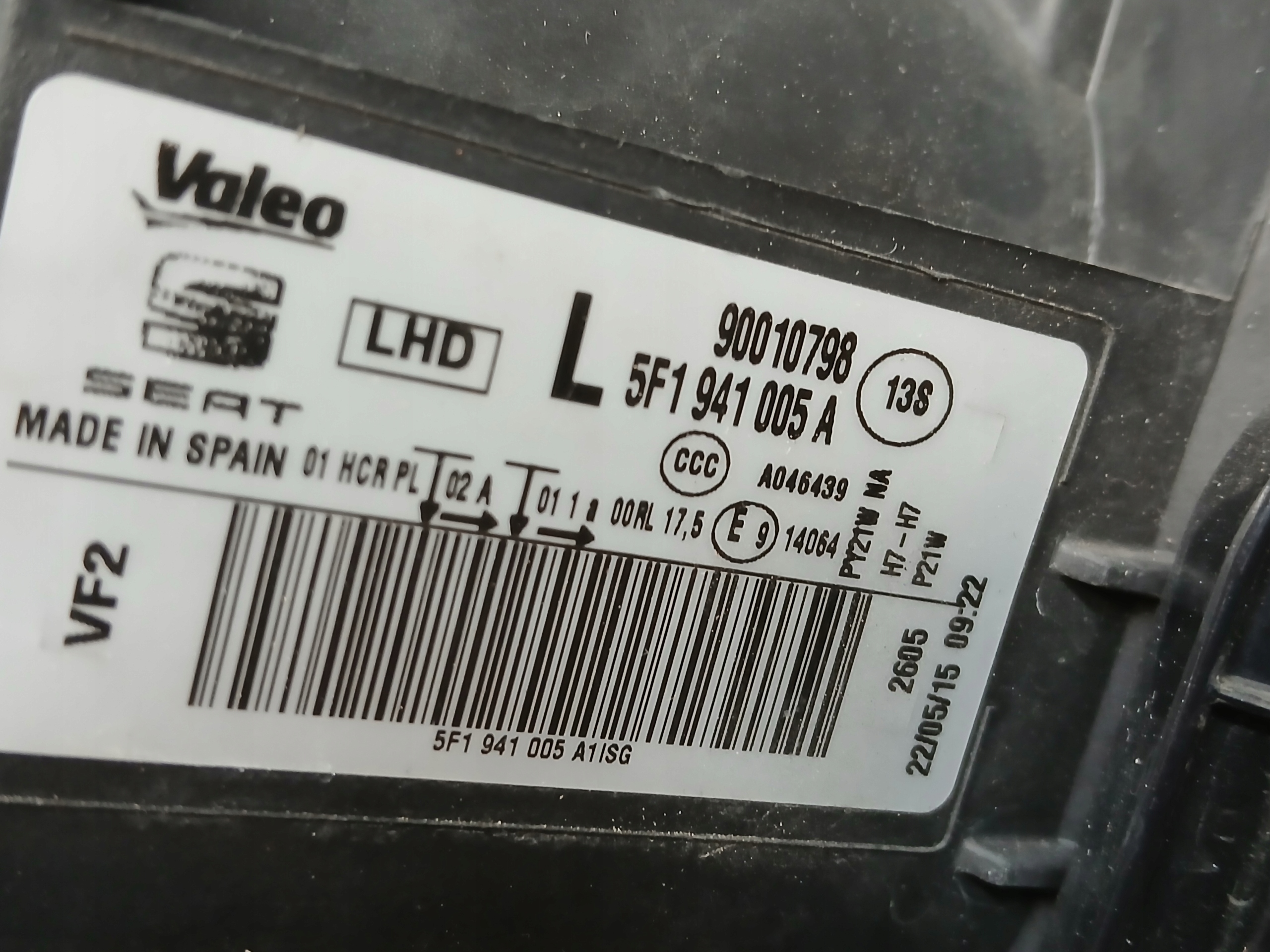 light front left SEAT LEON III 3 5F 13-17 5F1941005A