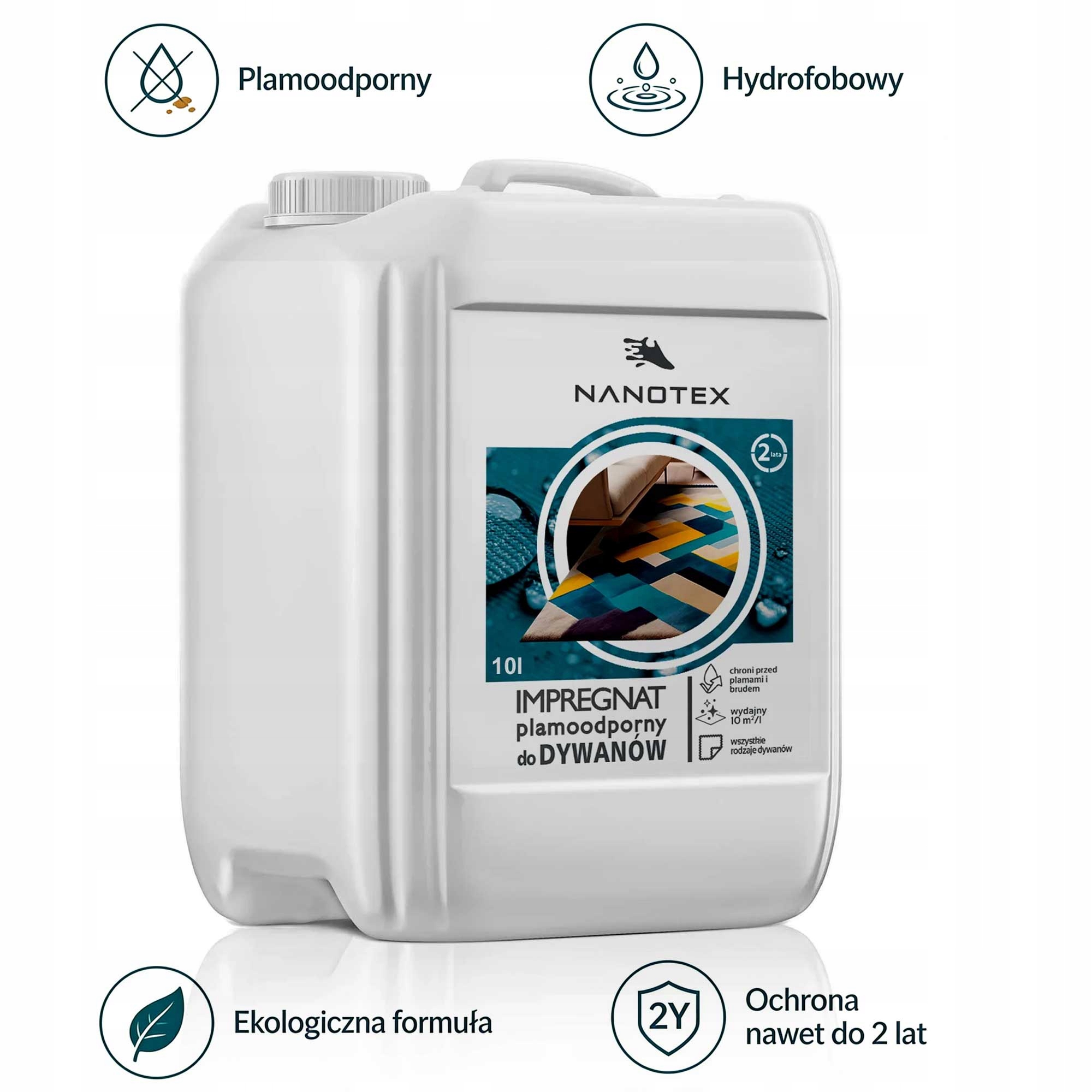 Impregnace na koberce a čalounění NanoTex 10l 100m2, ochrana po dobu cca 2 let