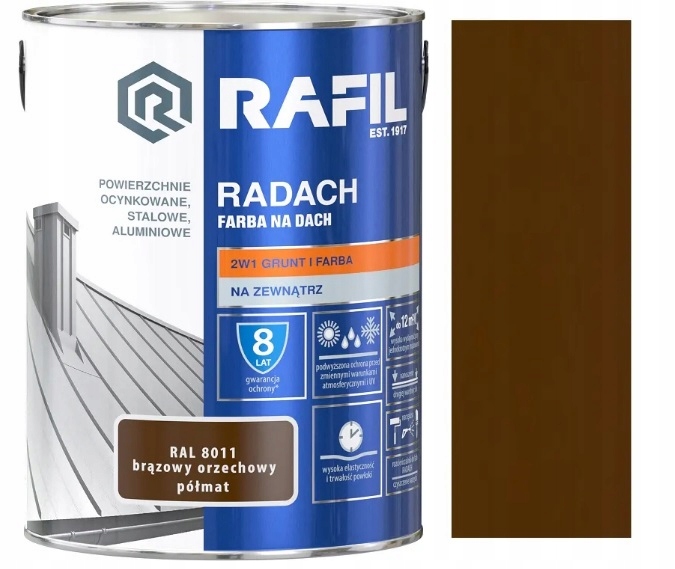 Rafil Radach Barva Barva Oříškově Hnědá Ral 8011 5L