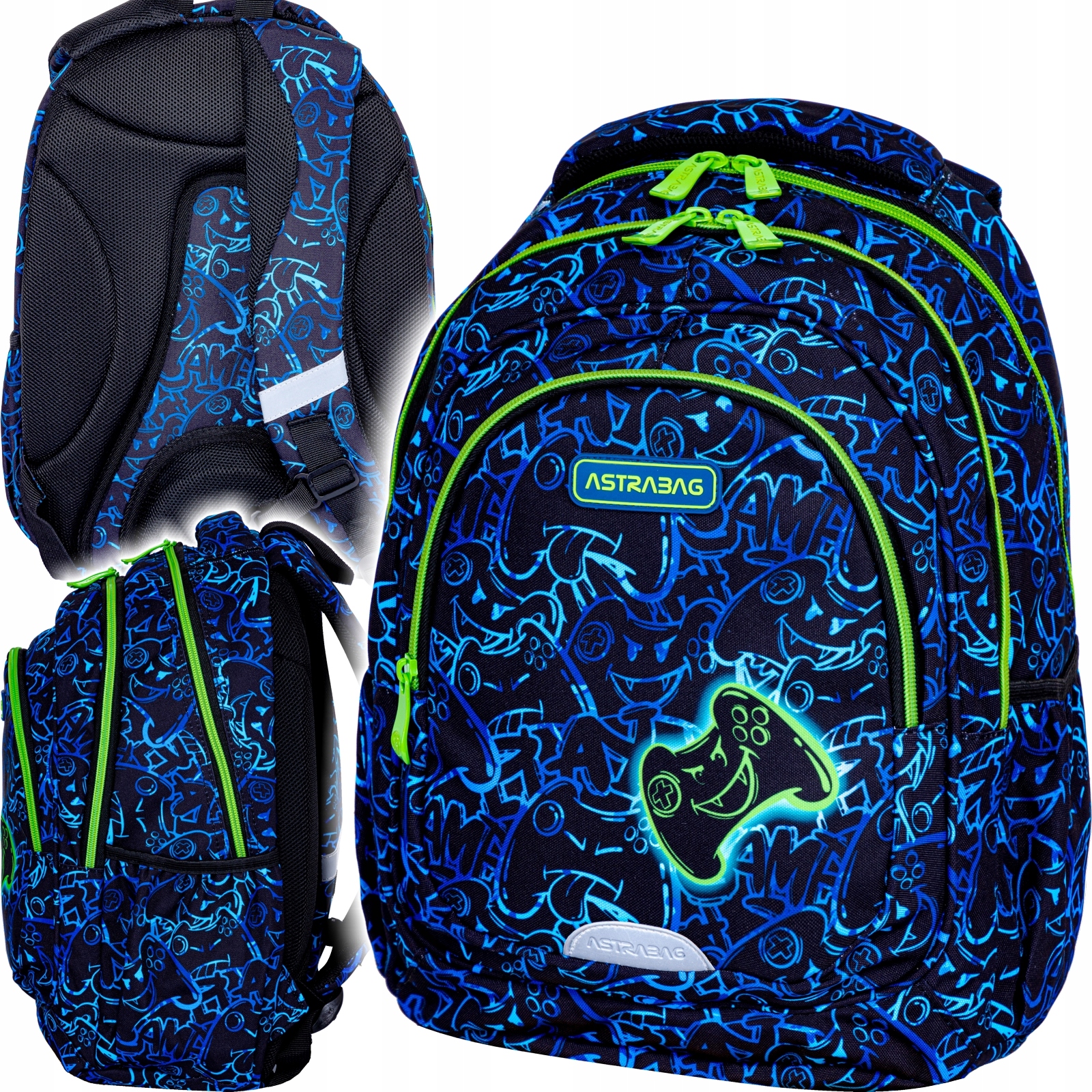 Plecak ASTRABAG do 1 klasy GAMING organizer, system ERGOBACK