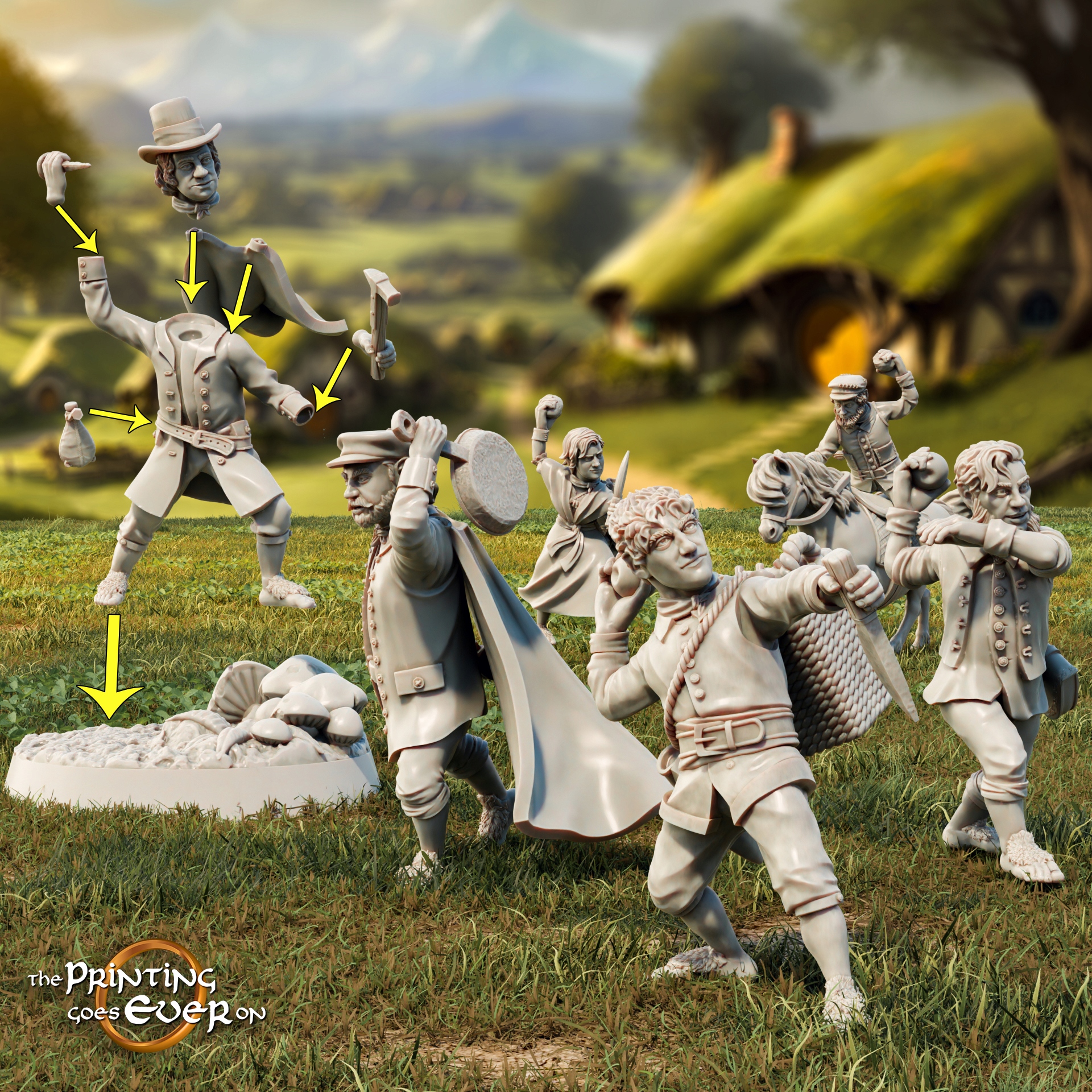 Modular Halfling Throwers x6 The Printing Goes Eve