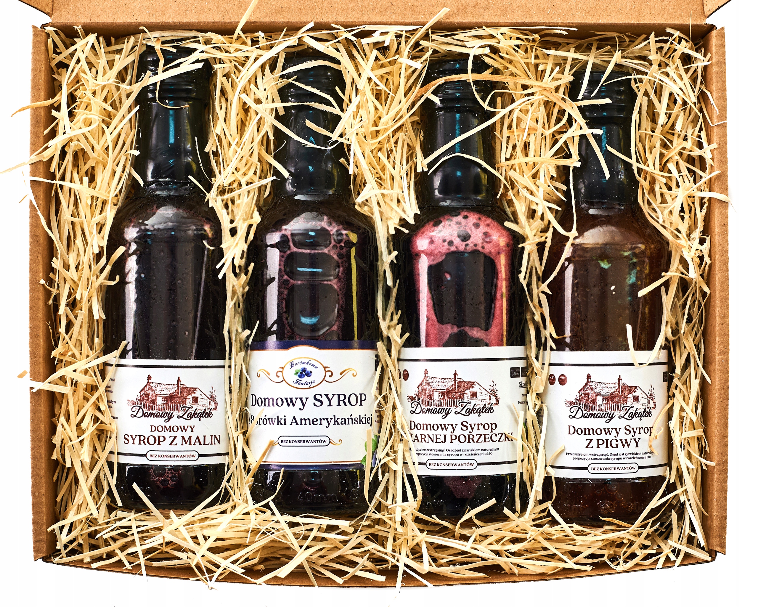 Levně Sada košů Box s sirupy Premium 4x 200 Ml Přírodní Bez Konzervantů