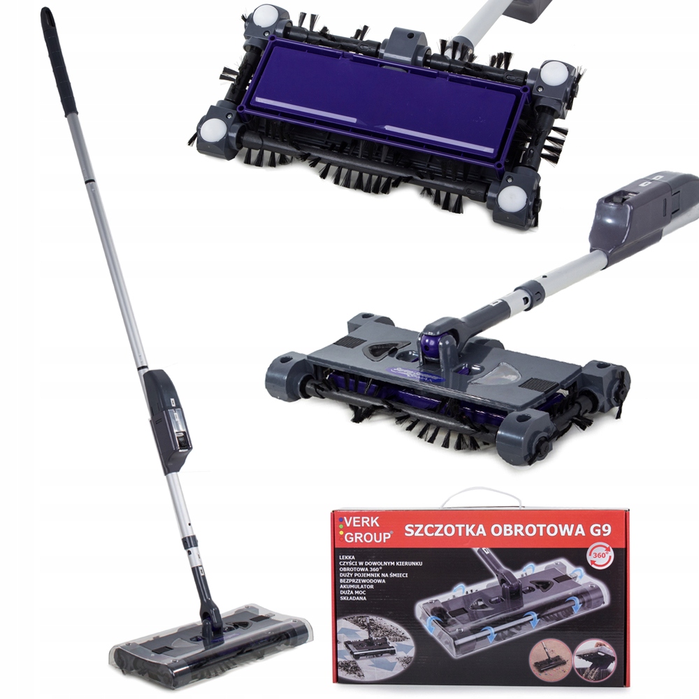 Levně Vysavač Bezdrátový Ruční Rotační 360 Elektrický Kartáč Kaśka G9