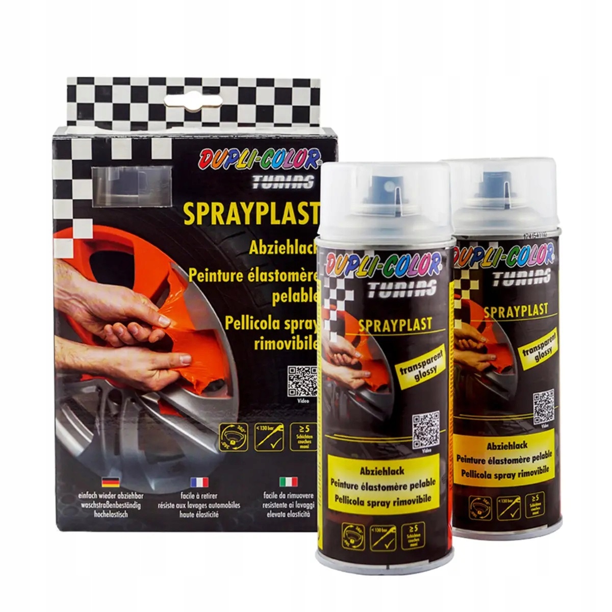 MOTIP SPRAYPLAST GUMA DO FELG TRANSPARENT 2X400ML Rodzaj powłoki gumowe